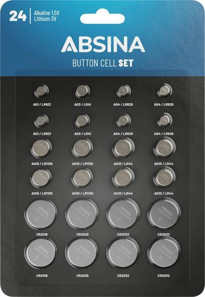 Produktbild: Absina Knopfzellen-Set 1St.