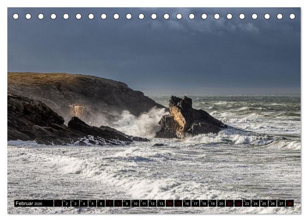 Produktbild: C&ocirc;te Sauvage - Die wilde K&uuml;ste der Bretagne (Tischkalender 2026 DIN A5 quer), CALVENDO Monatskalender