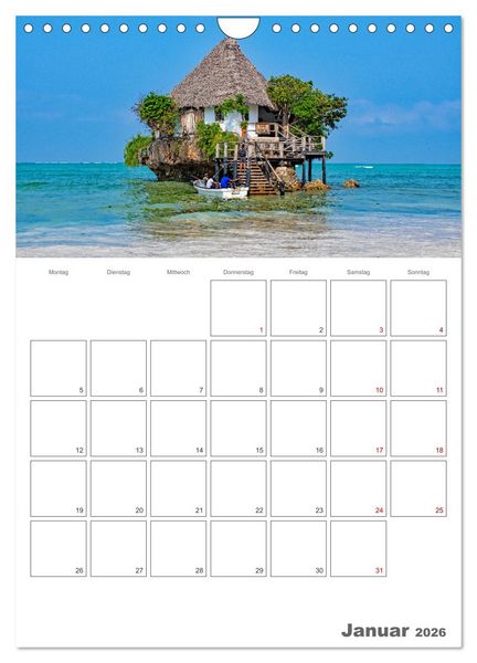 Produktbild: Sansibar - Traumreiseziel (Wandkalender 2026 DIN A4 hoch), CALVENDO Monatskalender