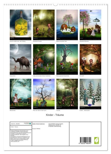 Produktbild: Kinder - Tr&auml;ume (hochwertiger Premium Wandkalender 2026 DIN A2 hoch), Kunstdruck in Hochglanz