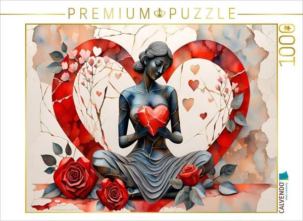 CALVENDO Puzzle Flammender Liebe | 1000 Teile Lege-Größe 64x48cm Foto-Puzzle für glückliche Stunden