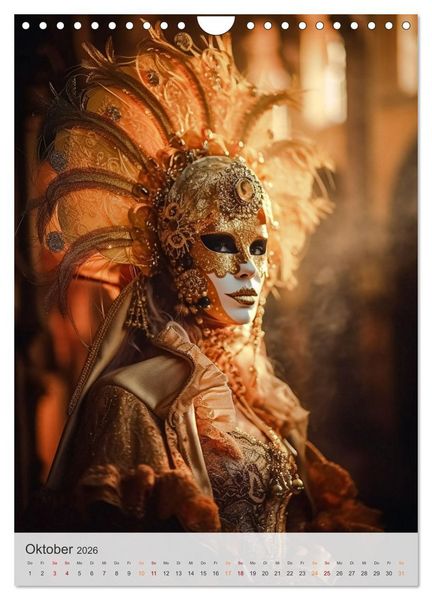 Produktbild: Karneval in Venedig (Wandkalender 2026 DIN A4 hoch), CALVENDO Monatskalender