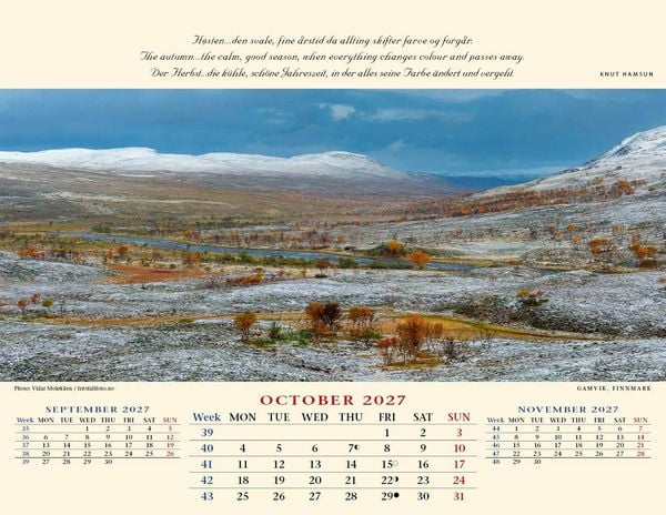 Produktbild: Panorama Norwegen 2027 Tischkalender
