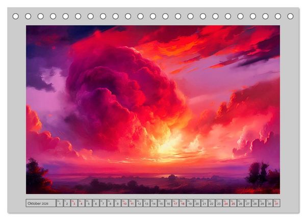 Produktbild: Tr&auml;umereien in Rot (Tischkalender 2026 DIN A5 quer), CALVENDO Monatskalender
