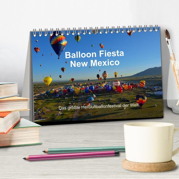 Produktbild: Balloon Fiesta New Mexico (Tischkalender 2026 DIN A5 quer), CALVENDO Monatskalender