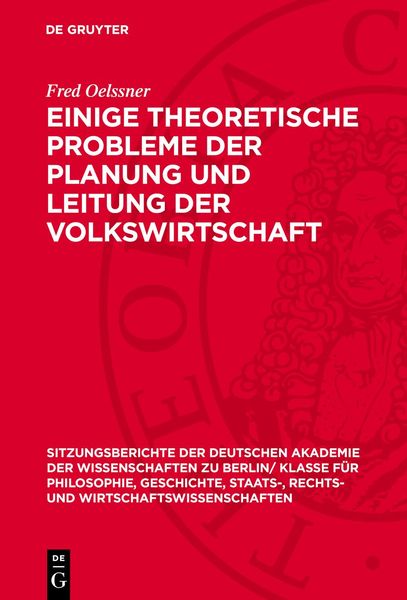 Produktbild: Einige theoretische Probleme der Planung und Leitung der Volkswirtschaft