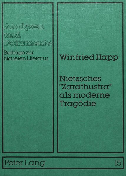 Produktbild: Nietzsches &laquo;Zarathustra&raquo; als moderne Trag&ouml;die