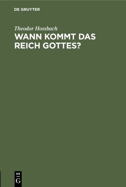 Produktbild: Wann kommt das Reich Gottes?