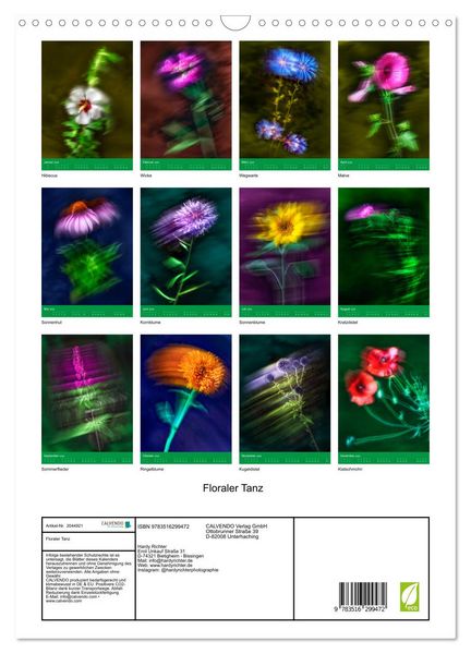 Produktbild: Floraler Tanz (Wandkalender 2026 DIN A3 hoch), CALVENDO Monatskalender