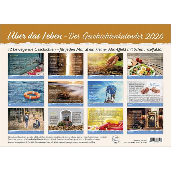 Produktbild: &Uuml;ber das Leben 2026