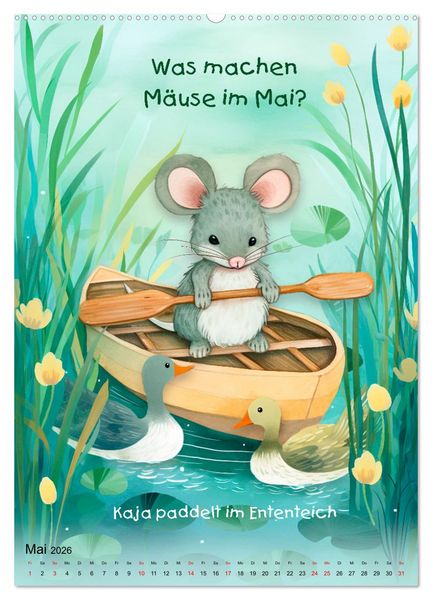 Produktbild: Die M&auml;usebande (Wandkalender 2026 DIN A2 hoch), CALVENDO Monatskalender
