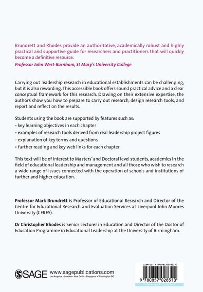 Produktbild: Researching Educational Leadership and Management