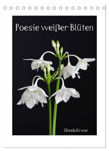 Produktbild: Poesie wei&szlig;er Bl&uuml;ten (Tischkalender 2026 DIN A5 hoch), CALVENDO Monatskalender