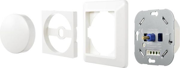 Produktbild: Sygonix SY-4697892 Drehdimmer Geeignet f&uuml;r Leuchtmittel: Halogenlampe, LED-Lampe, Gl&uuml;hlampe