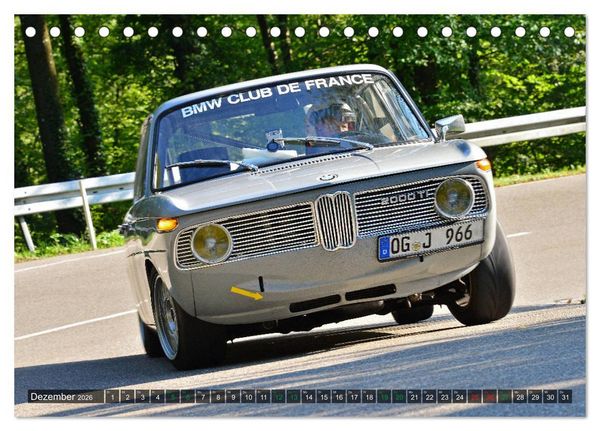 Produktbild: OLDTIMER BERGRENNEN - BMW Fahrzeuge (Tischkalender 2026 DIN A5 quer), CALVENDO Monatskalender