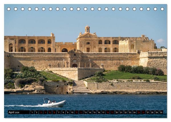 Produktbild: Valletta - Malta (Tischkalender 2026 DIN A5 quer), CALVENDO Monatskalender