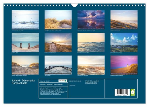 Produktbild: Jutland - D&auml;nemarks Nordseek&uuml;ste (Wandkalender 2026 DIN A3 quer), CALVENDO Monatskalender
