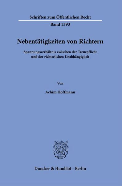 Produktbild: Nebent&auml;tigkeiten von Richtern