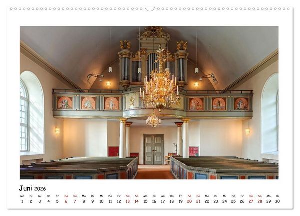 Produktbild: Schwedische Kirchen auf dem St.Olavsweg (hochwertiger Premium Wandkalender 2026 DIN A2 quer), Kunstdruck in Hochglanz