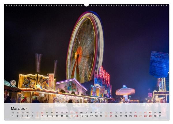 Produktbild: Lichterzauber auf dem Hamburger Dom (Wandkalender 2027 DIN A2 quer), CALVENDO Monatskalender