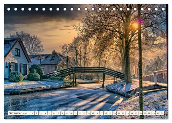 Produktbild: Reise durch die Niederlande - Giethoorn in der Provinz Overijssel (Tischkalender 2026 DIN A5 quer), CALVENDO Monatskalender