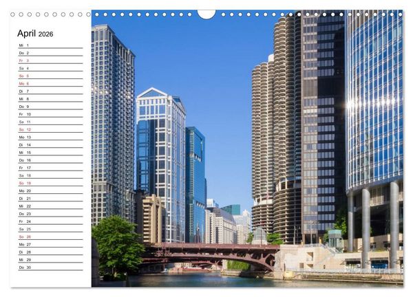 Produktbild: CHICAGO Stadtzentrum (Wandkalender 2026 DIN A3 quer), CALVENDO Monatskalender