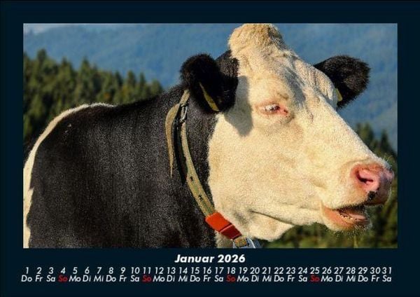 Produktbild: Kuhkalender 2026 Fotokalender DIN A5