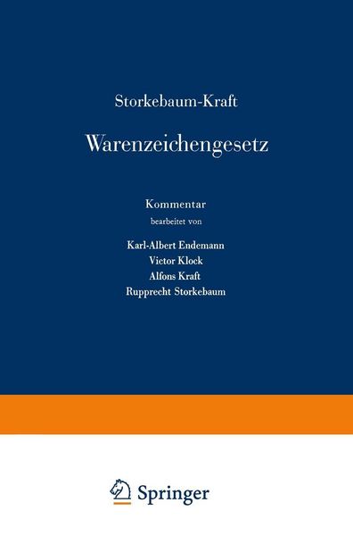 Produktbild: Storkebaum-Kraft Warenzeichengesetz