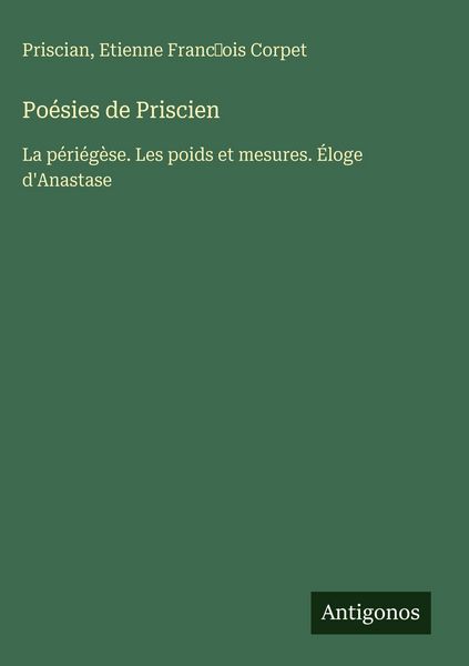 Produktbild: Po&eacute;sies de Priscien