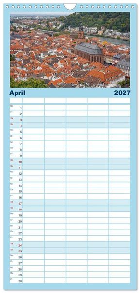 Produktbild: Familienplaner 2027 - Heidelberg Impressionen mit 5 Spalten (Wandkalender, 21 x 45 cm) CALVENDO