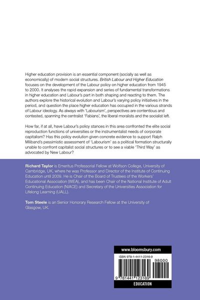Produktbild: British Labour and Higher Education, 1945 to 2000