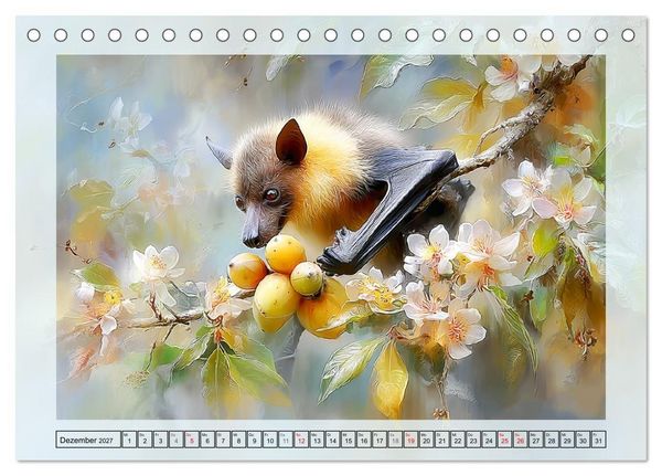 Produktbild: Flughunde. Anmut in stimmungsvollen Naturszenen (Tischkalender 2027 DIN A5 quer), CALVENDO Monatskalender