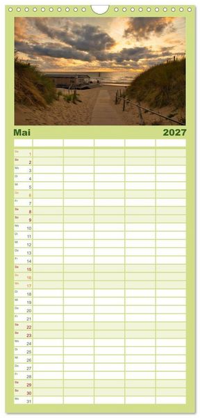 Produktbild: Familienplaner 2027 - Streifzug durch Nordholland mit 5 Spalten (Wandkalender, 21 x 45 cm) CALVENDO
