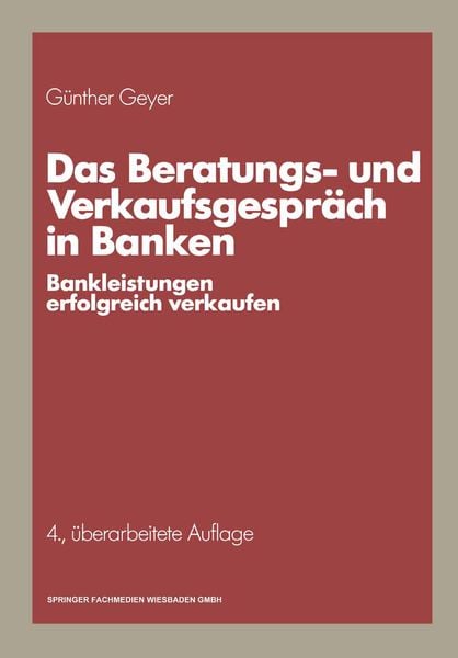Produktbild: Das Beratungs- und Verkaufsgespr&auml;ch in Banken