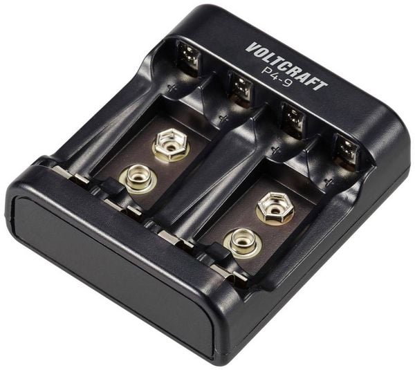 Produktbild: VOLTCRAFT P4-9 Rundzellen-Ladeger&auml;t NiMH Micro (AAA), Mignon (AA), 9V Block