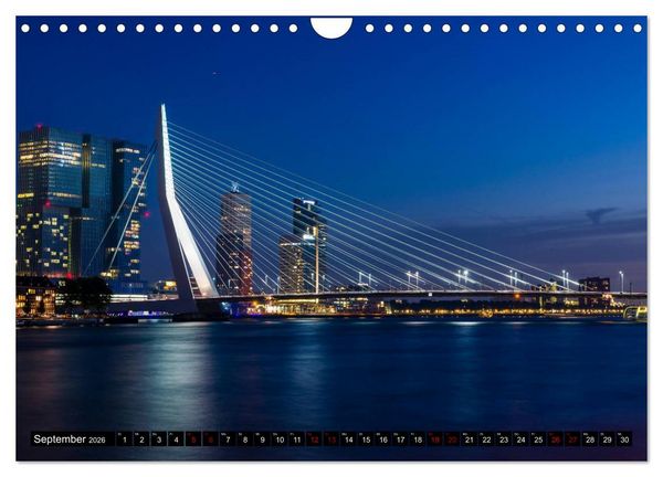 Produktbild: Rotterdam bei Nacht (Wandkalender 2026 DIN A4 quer), CALVENDO Monatskalender