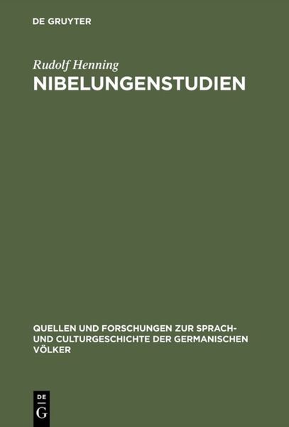 Produktbild: Nibelungenstudien