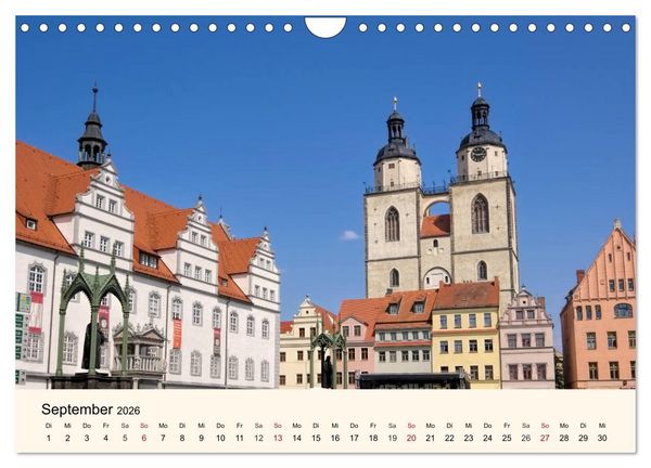 Produktbild: Lutherstadt Wittenberg - Stadt der Reformation (Wandkalender 2026 DIN A4 quer), CALVENDO Monatskalender