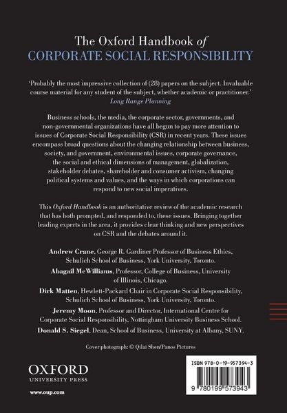 Produktbild: The Oxford Handbook of Corporate Social Responsibility