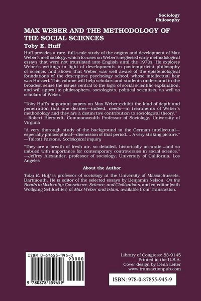 Produktbild: Max Weber and Methodology of Social Science