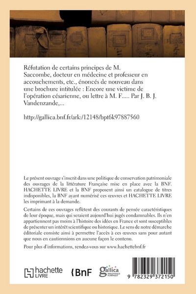 Produktbild: R&eacute;futation de certains principes de M. Saccombe, docteur en m&eacute;decine et professeur en accouchements