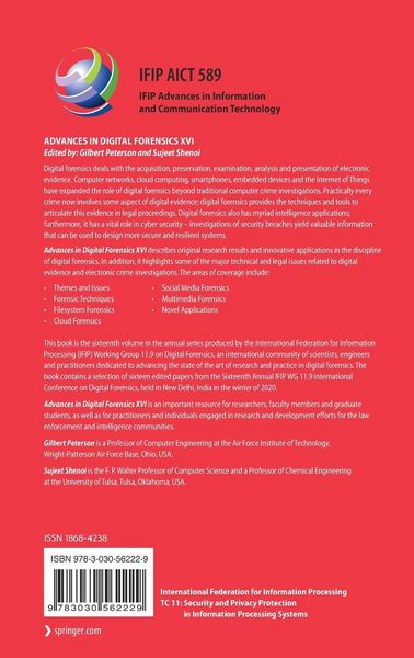 Produktbild: Advances in Digital Forensics XVI