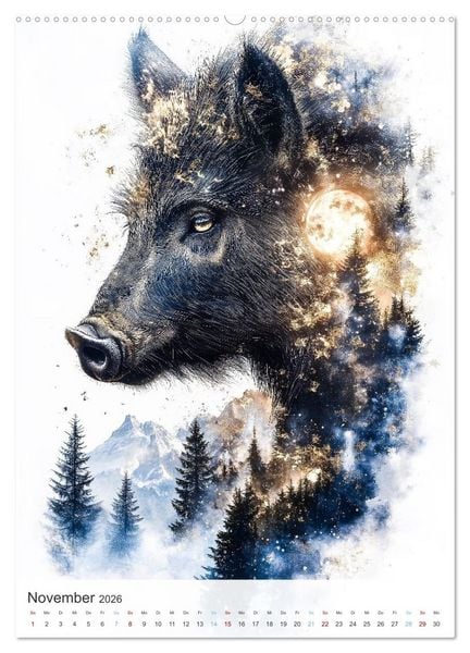 Produktbild: Fl&uuml;stern im Wald (Wandkalender 2026 DIN A2 hoch), CALVENDO Monatskalender