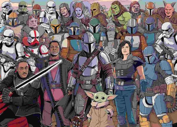 Produktbild: Erwachsenenpuzzle 1000 Teile - Challenge Star Wars Mandalorian