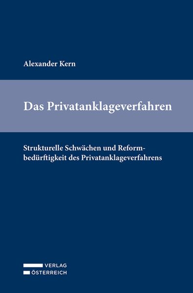 Produktbild: Das Privatanklageverfahren