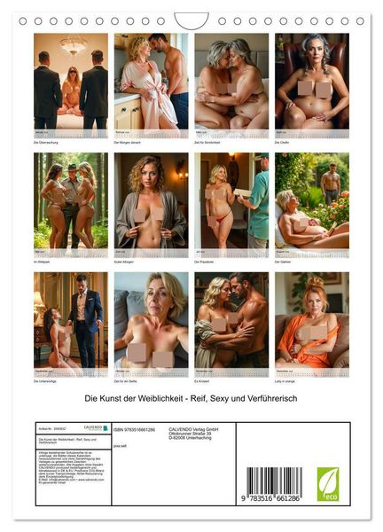 Produktbild: Die Kunst der Weiblichkeit - Reif, Sexy und Verf&uuml;hrerisch (Wandkalender 2026 DIN A4 hoch), CALVENDO Monatskalender