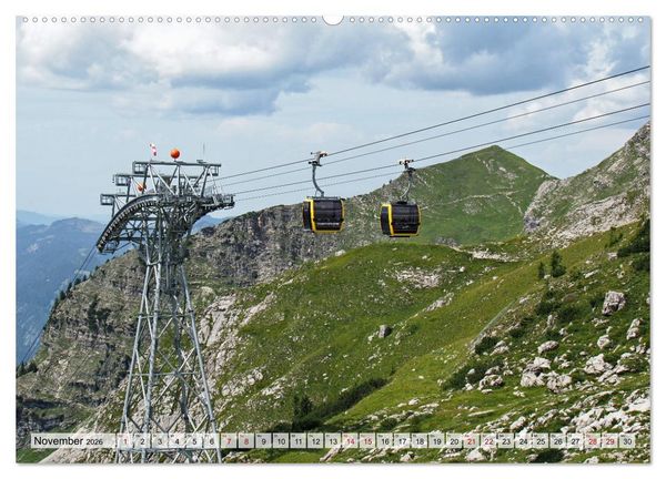 Produktbild: Bergbahnen in den Alpen (Wandkalender 2026 DIN A2 quer), CALVENDO Monatskalender