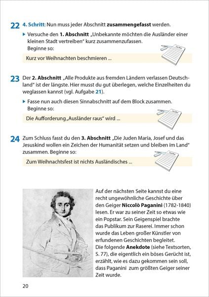Produktbild: Inhaltsangabe. Aufsatz 7.-9. Klasse, A5-Heft