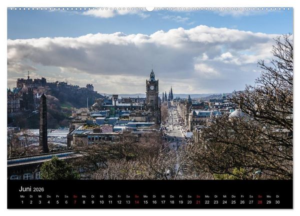 Produktbild: EDINBURGH. Blick. Licht. Wetter. (Wandkalender 2026 DIN A2 quer), CALVENDO Monatskalender