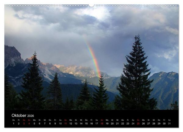 Produktbild: Idyllische Dolomiten (hochwertiger Premium Wandkalender 2026 DIN A2 quer), Kunstdruck in Hochglanz
